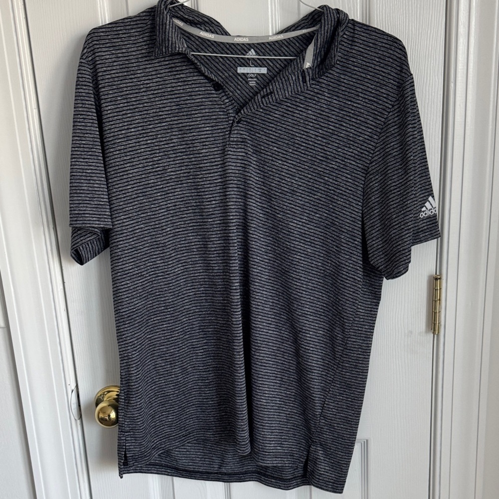 Adidas Men's Striped Polo Shirt
